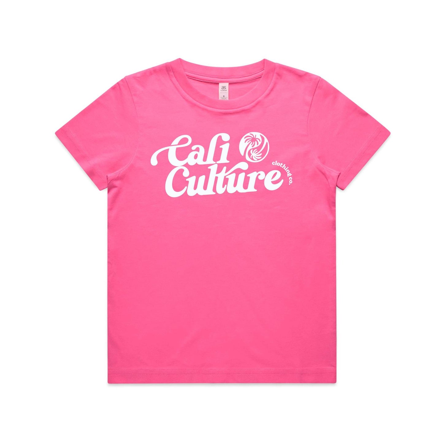 Pink Day Tee - White Cali Culture Youth