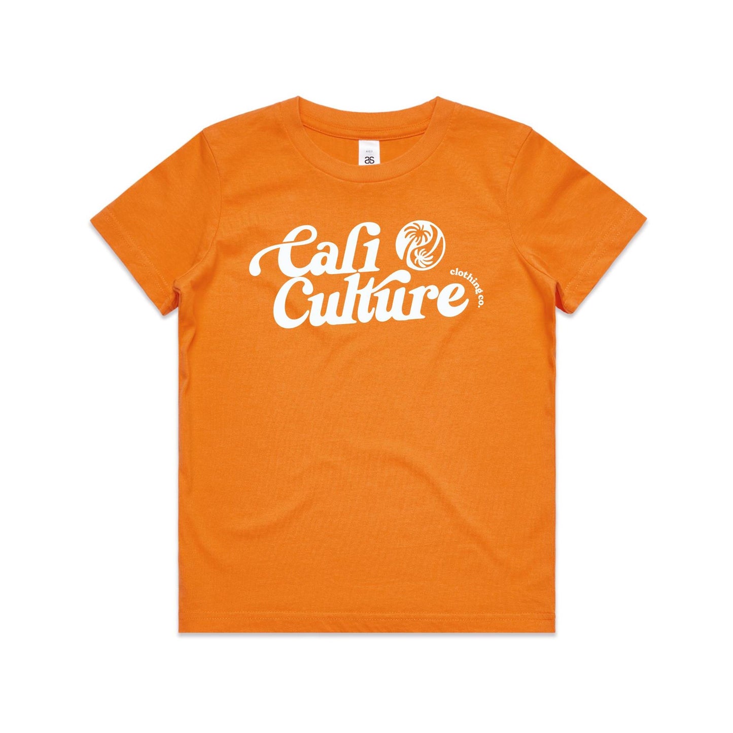 Orange Day Tee - White Cali Culture Youth