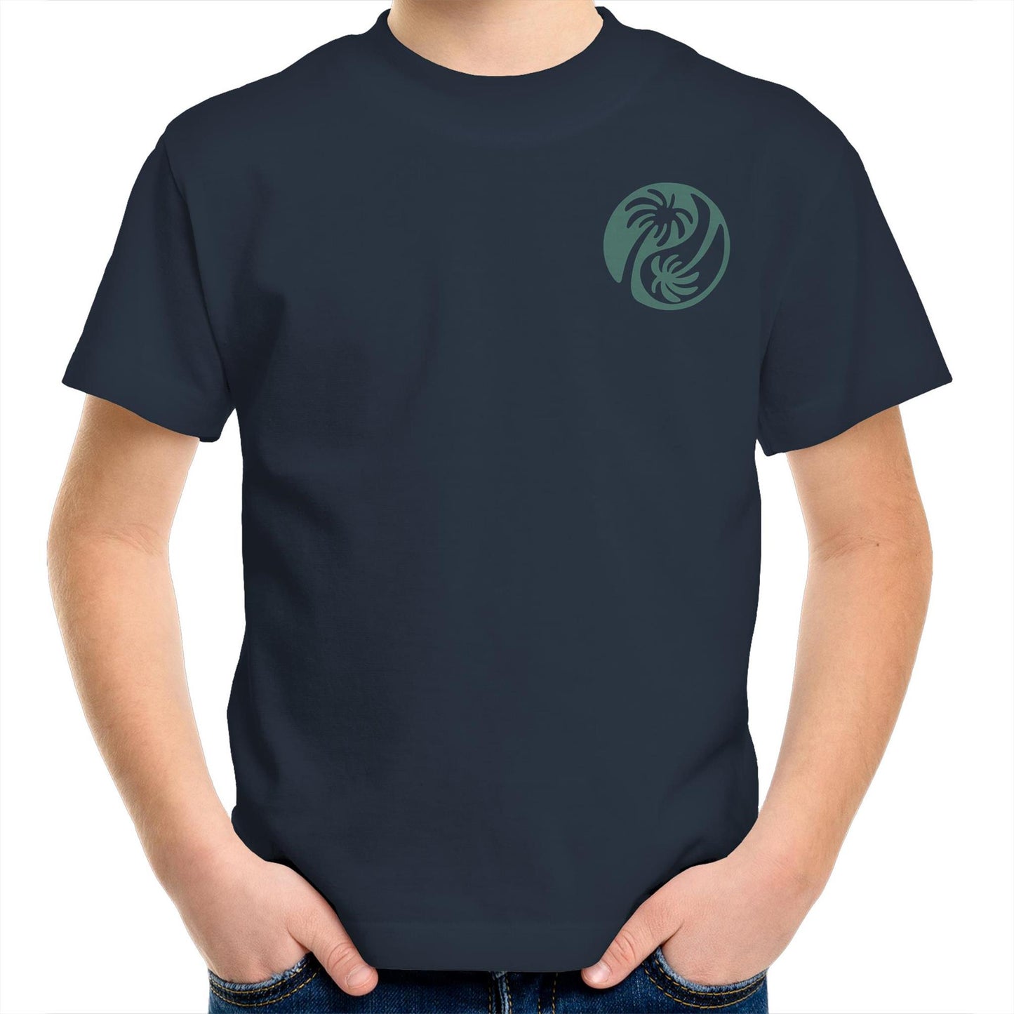 Cali Green Ying Yang - Kids Tee
