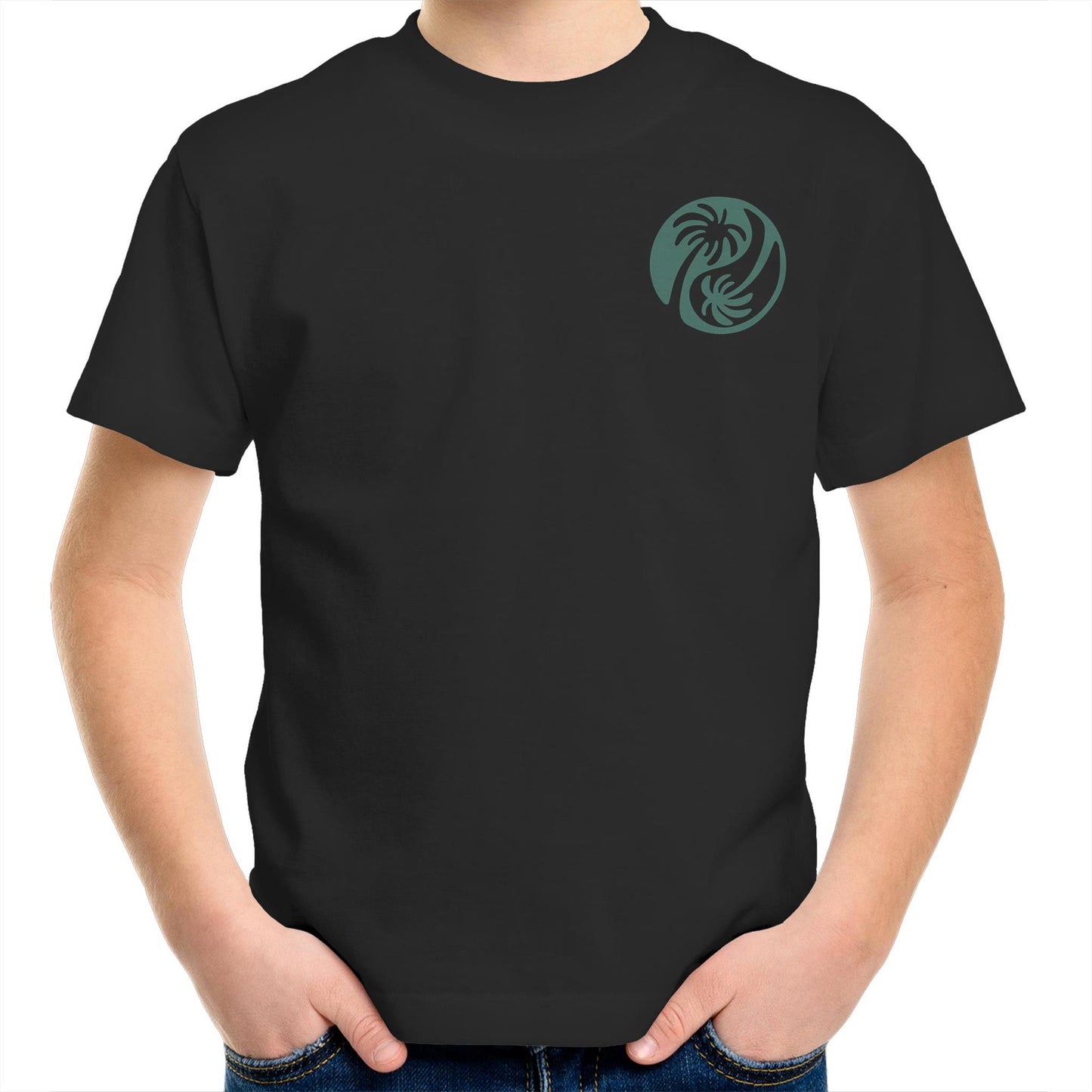 Cali Green Ying Yang - Kids Tee