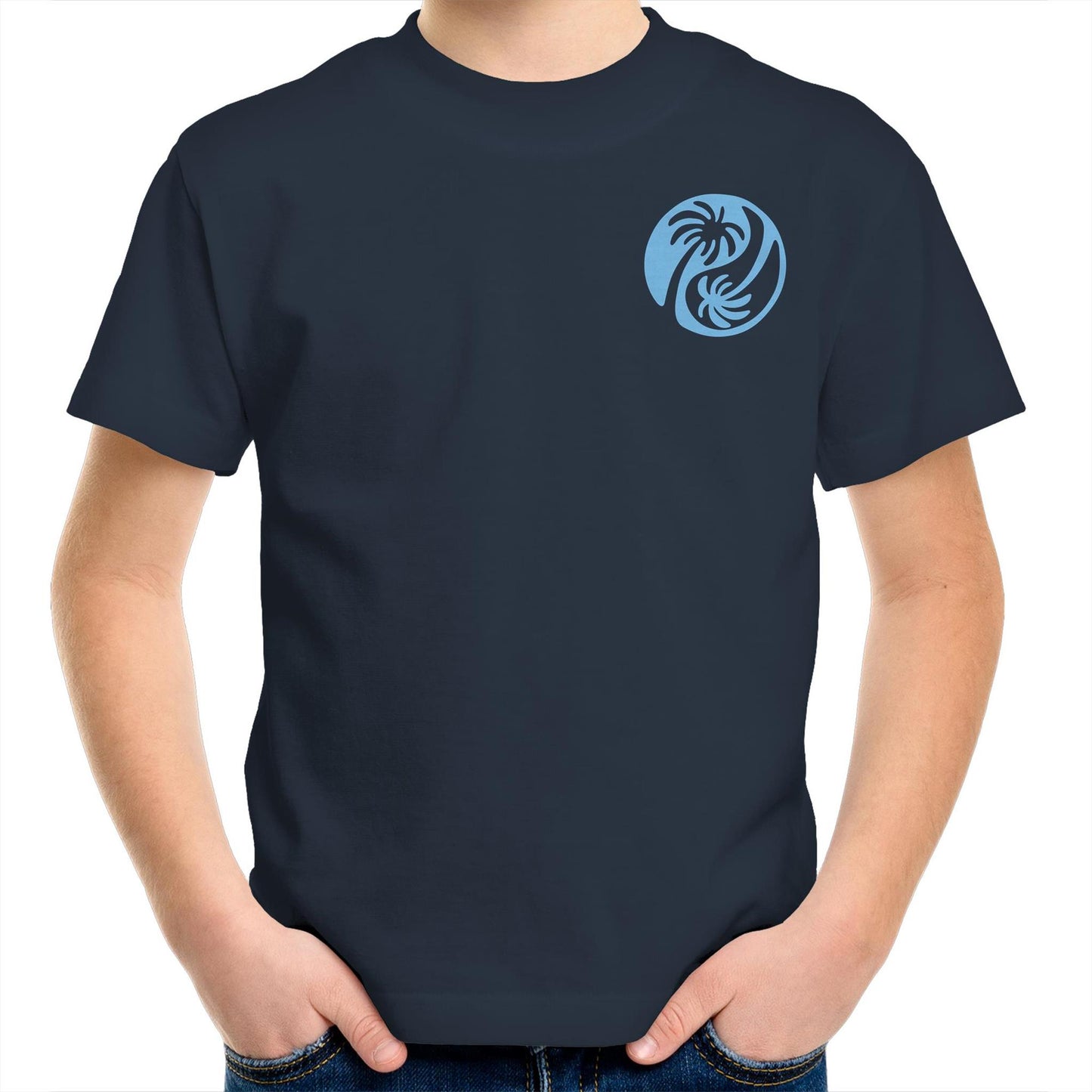 Cali Blue Ying Yang - Kids Tee