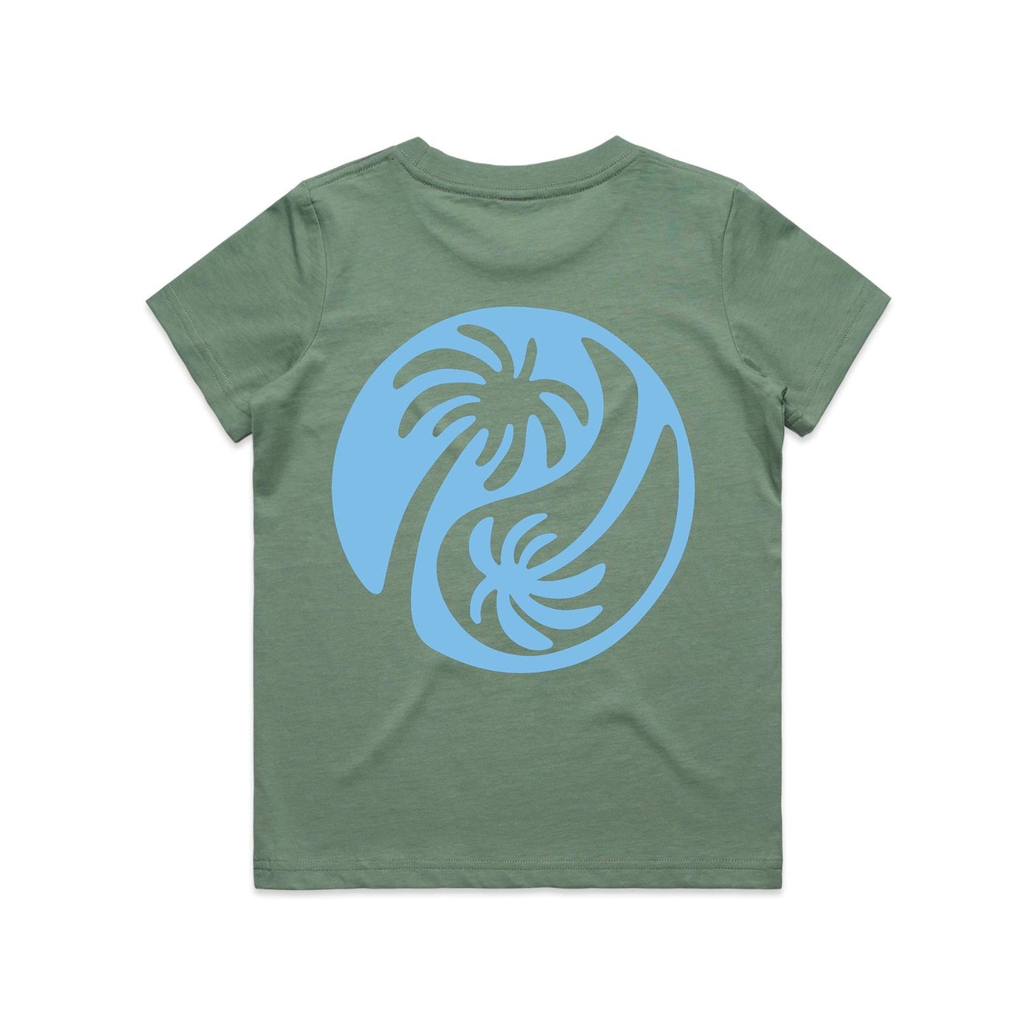 Youth Yin - Yang Palm Tee - Blue Logo