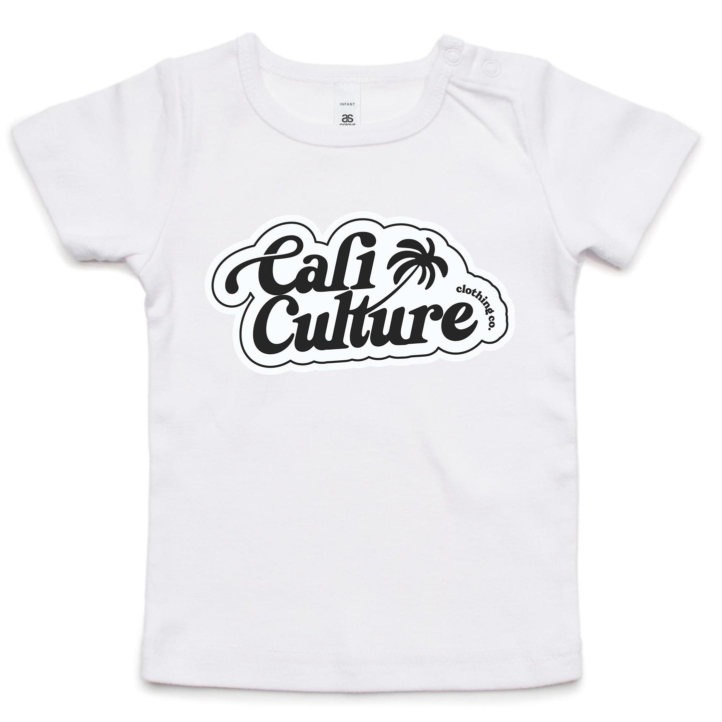Cali White Bubble Palm - Infant Tee
