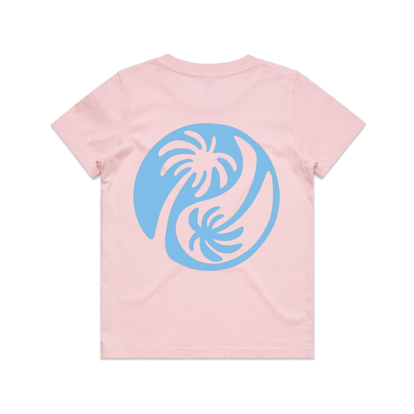 Youth Yin - Yang Palm Tee - Blue Logo