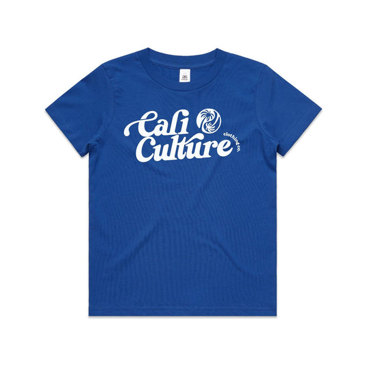 Blue Day Tee - White Cali Culture Youth