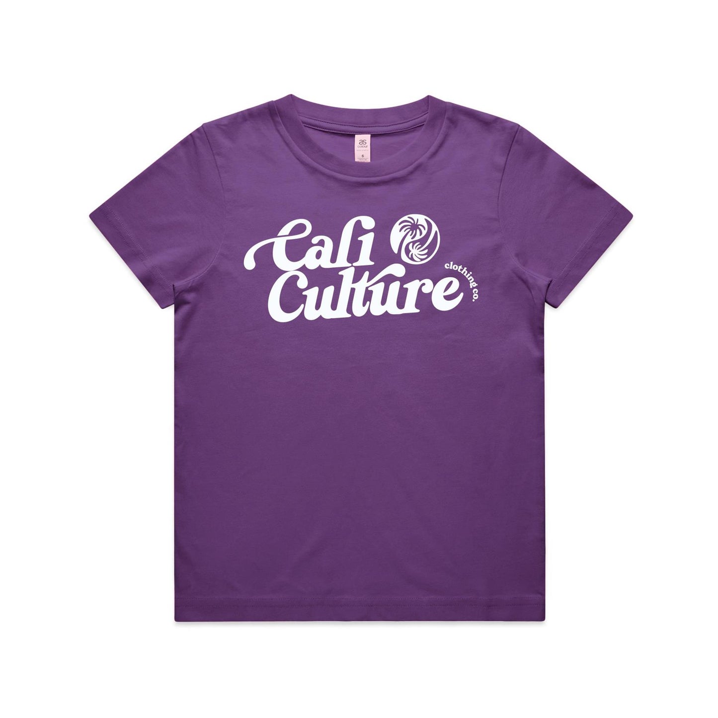 Purple Day Tee - White Cali Culture Youth
