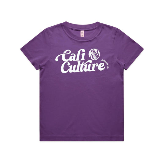 Purple Day Tee - White Cali Culture Youth