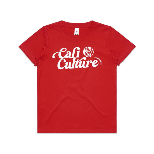 Red Day Tee - White Cali Culture Youth