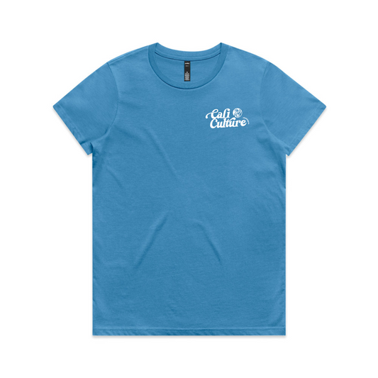 Blue Day Tee - Women's White Logo