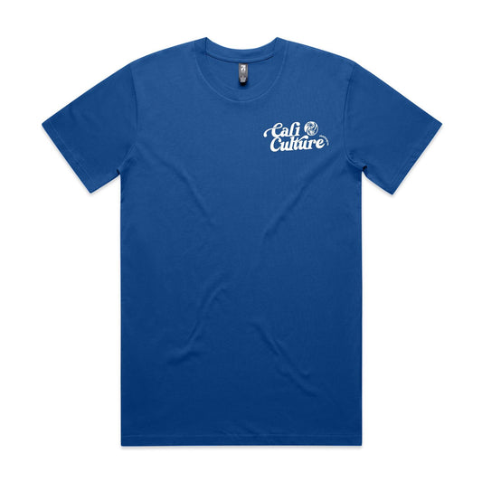 Blue Day Tee - Men's White Logo