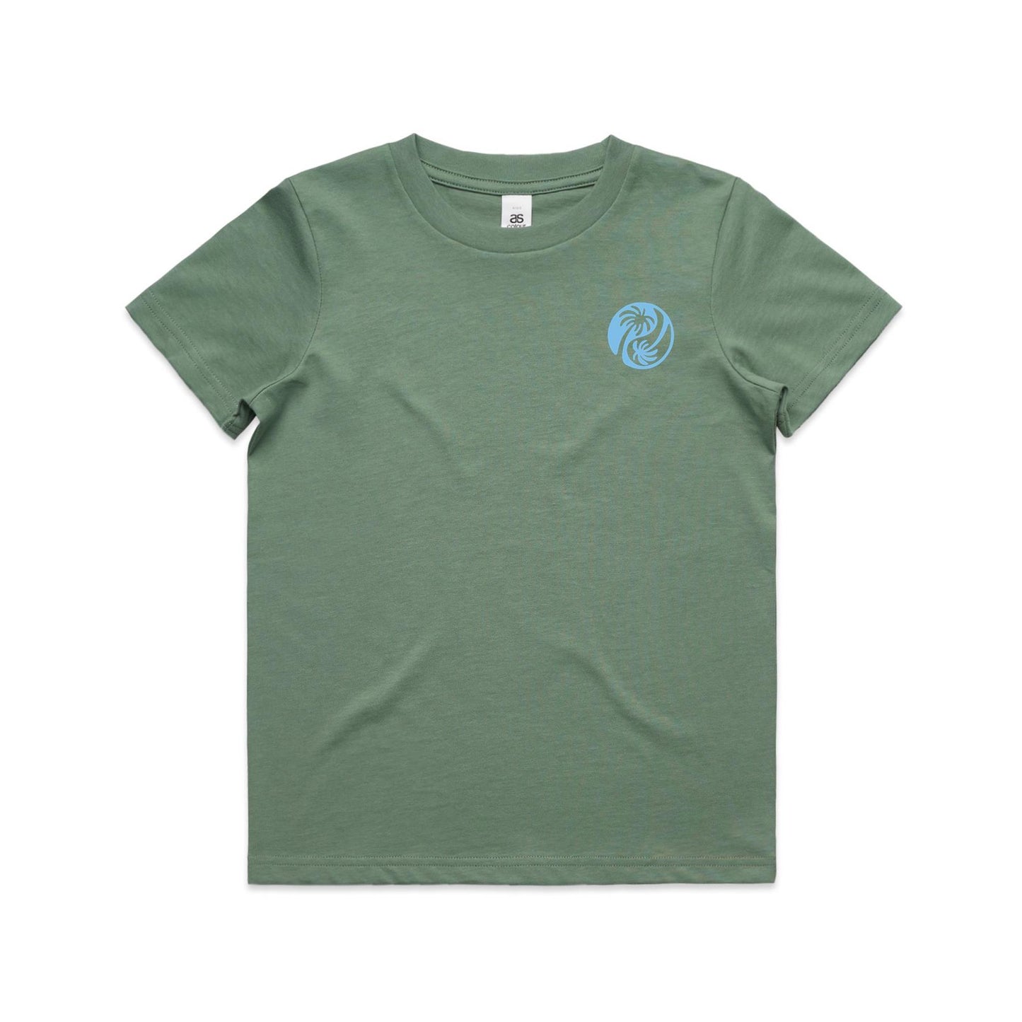 Youth Yin - Yang Palm Tee - Blue Logo