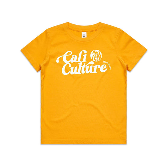 Yellow day Tee - White Cali Culture Youth