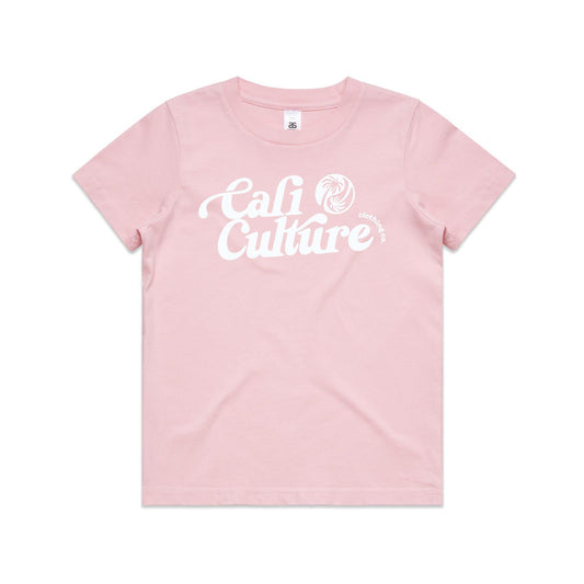Pink Day Tee - White Cali Culture Youth