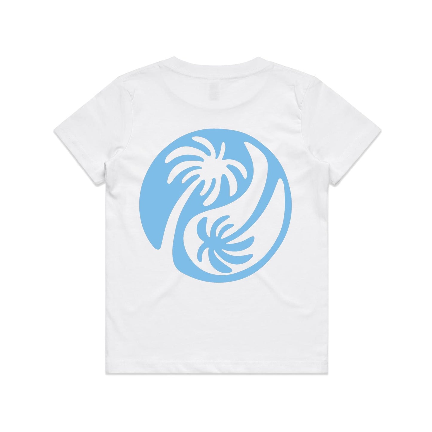 Youth Yin - Yang Palm Tee - Blue Logo