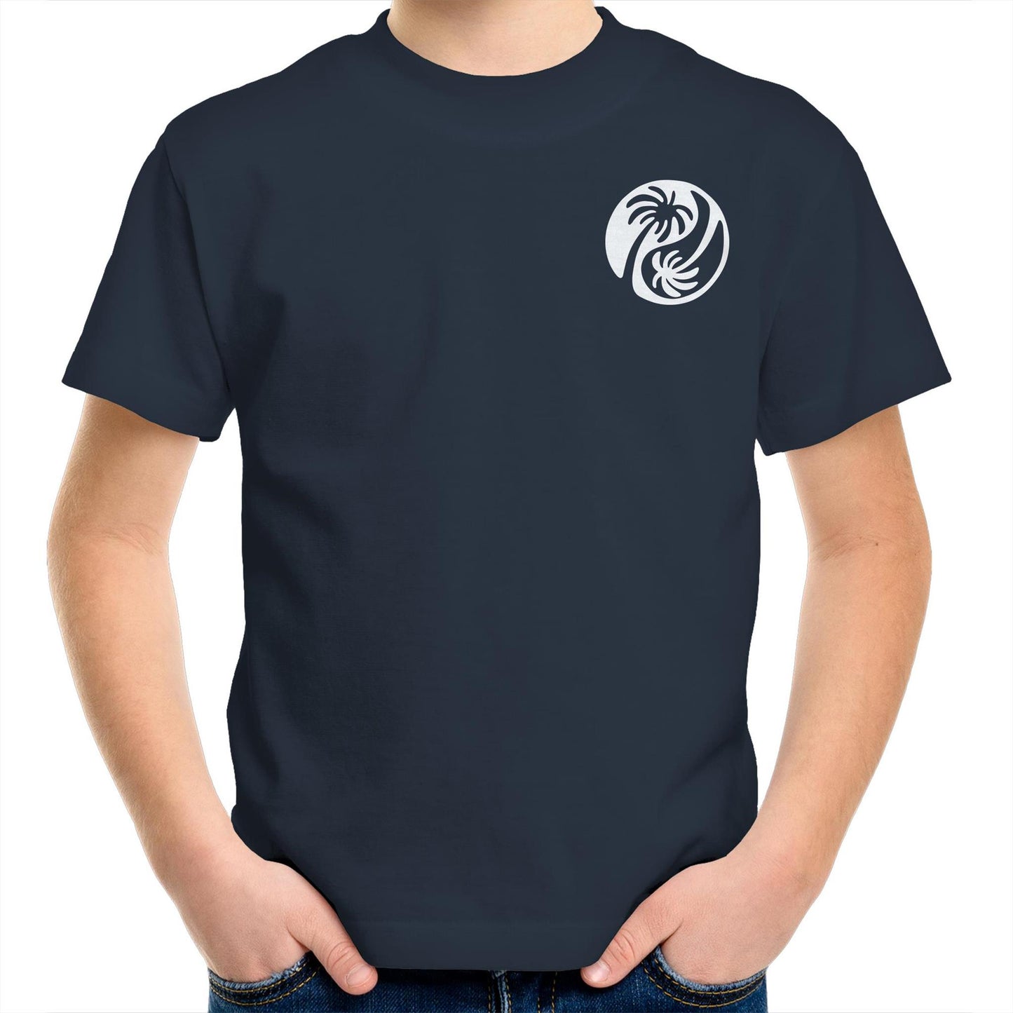 Cali White Ying Yang - Kids Tee