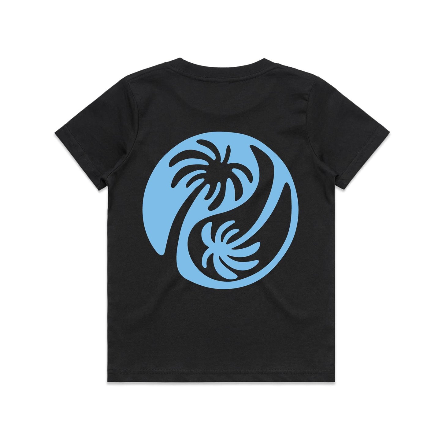 Youth Yin - Yang Palm Tee - Blue Logo