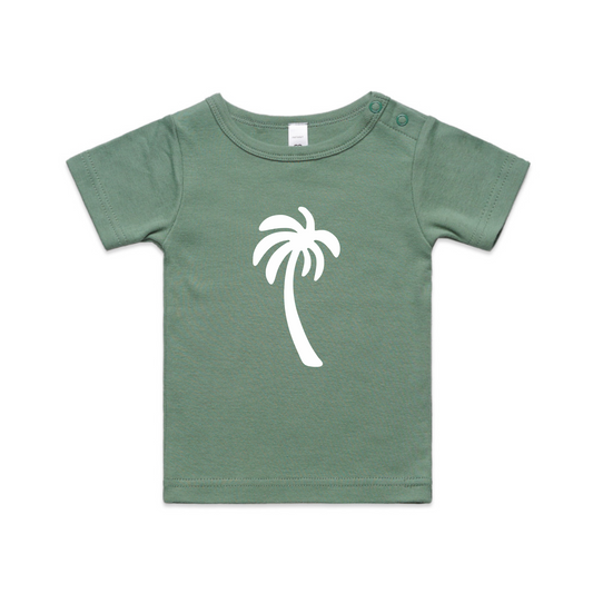 Mini Palm Tee - White Palm